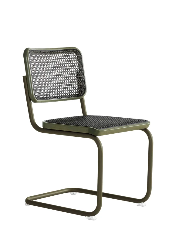 Thonet S 32 V Stoel donker gemêleerd - sage