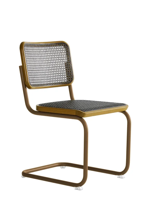 Thonet S 32 V Stoel donker gemêleerd - ThonetAmber