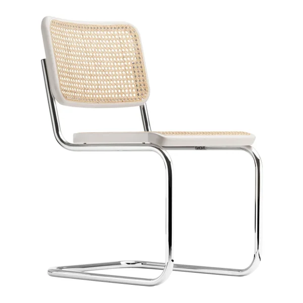 Thonet S 32 V Stoel - zonder glijders - Beuken wit (TP 200) gelakt