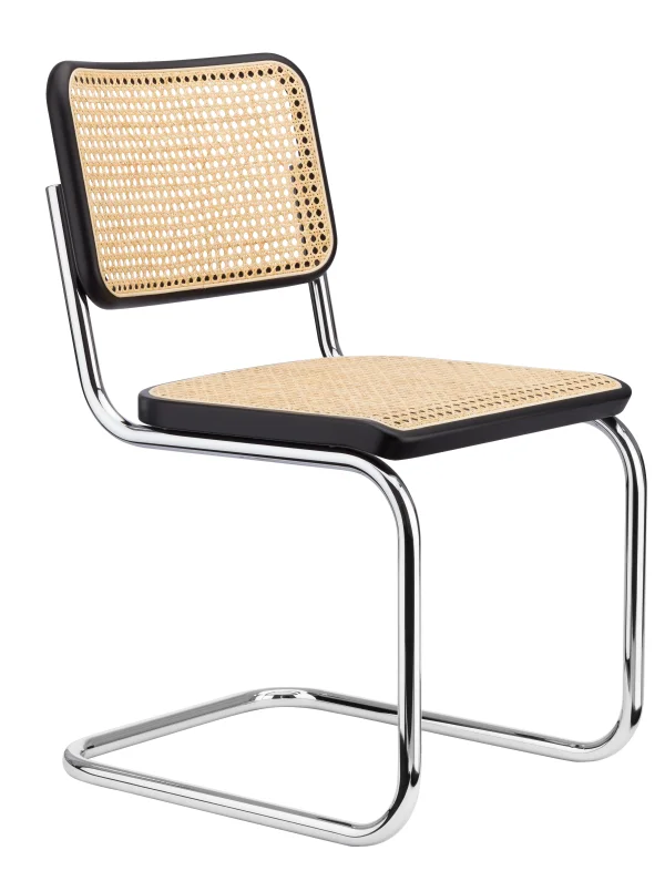 Thonet S 32 V Stoel - zonder glijders - Beuken zwart (TP 29) gebeitst