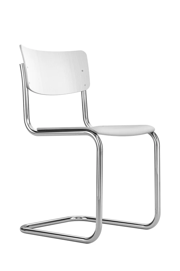 Thonet S 43 Stoel - zonder glijders - Beuken wit (TP 200) gelakt