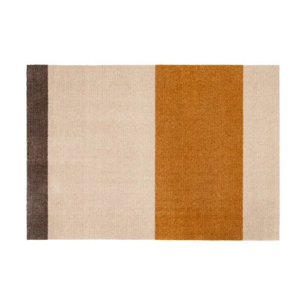 tica copenhagen Stripes by tica, horizontaal, gangmat Ivory-dijon-brown, 90x130 cm