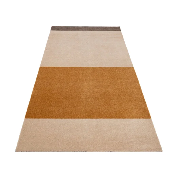 tica copenhagen Stripes by tica, horizontaal, gangmat Ivory-dijon-brown, 90x200 cm