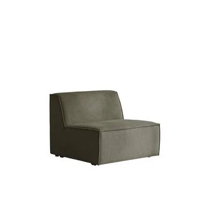 Tikamoon - Dario modulaire fauteuil zonder armleuningen van mahoniebr…