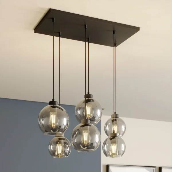 TK Lighting - Cubus 6 Hanglamp Graphite Euluna