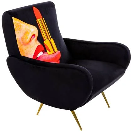 Toiletpaper Lounge fauteuil tongue black