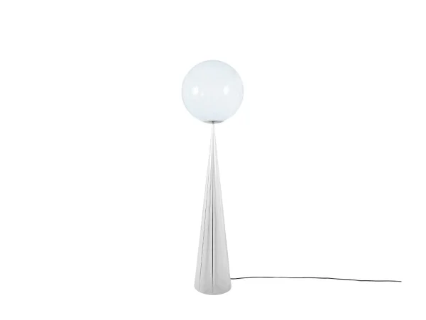 Tom Dixon - Globe Fat Vloerlamp Opal/Silver