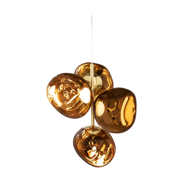 Tom Dixon Melt Chandelier small hanglamp LED 103 cm Goud
