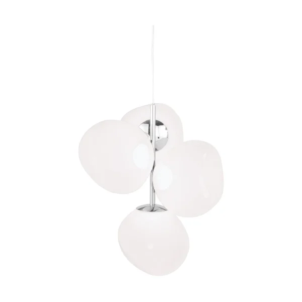 Tom Dixon Melt Chandelier small hanglamp LED 103 cm Opal-silver