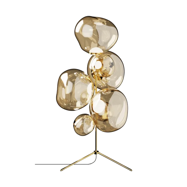 Tom Dixon Melt Chandelier vloerlamp LED 175 cm Goud