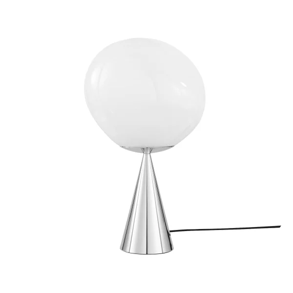 Tom Dixon Melt Cone fat tafellamp LED 46,5 cm Opal-silver