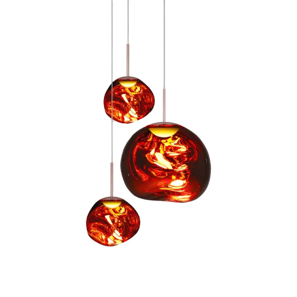 Tom Dixon - Melt Trio Round LED Hanglamp Koper