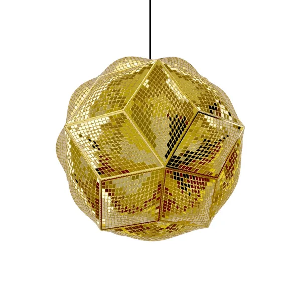 Tom Dixon Puff Pendant hangende plafondlamp Ø45 cm Messing