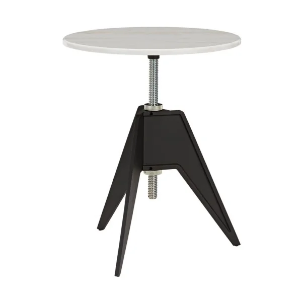 Tom Dixon Screw cafétafel Ø60 cm White marble-cast iron