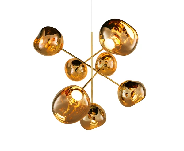 Tom Dixon Smeltkroonluchter Grote hanglamp - goud