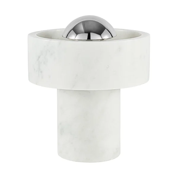 Tom Dixon Stone Portable LED tafellamp 28 cm Marble-silver