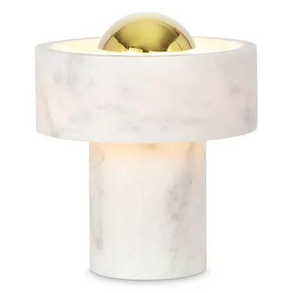 Tom Dixon Stone tafellamp LED oplaadbaar marmer|goud