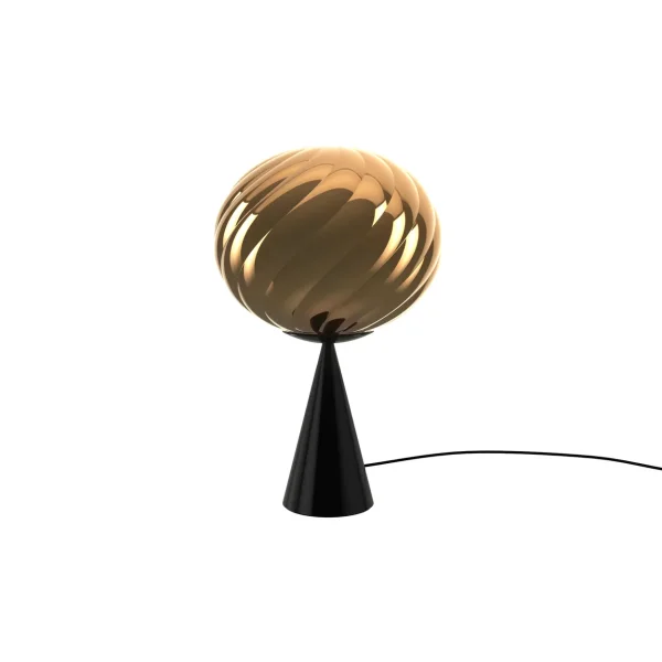 Tom Dixon Whirl cone fat tafellamp Goud-zwart