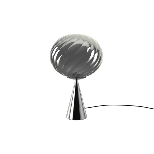 Tom Dixon Whirl cone fat tafellamp Zilver-zwart