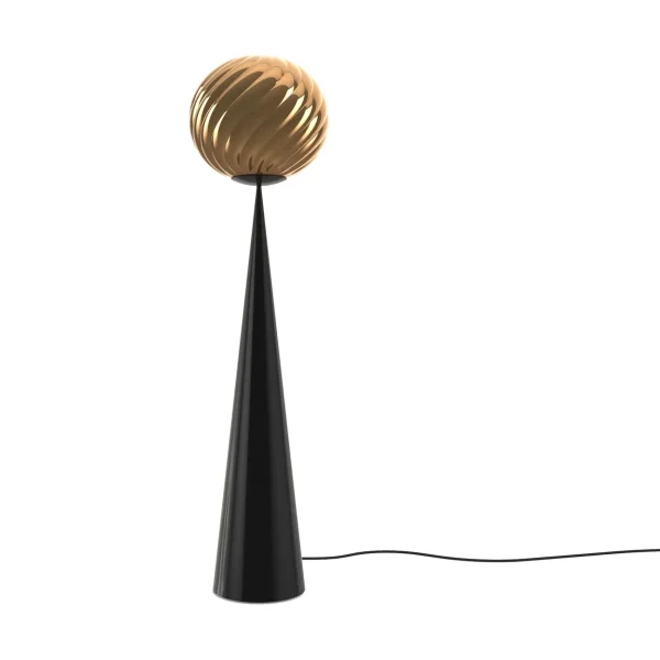 Tom Dixon Whirl cone fat vloerlamp Goud-zwart