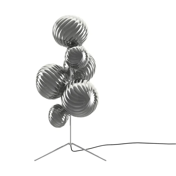 Tom Dixon Whirl kroonluchter vloerlamp Zilverkleurig