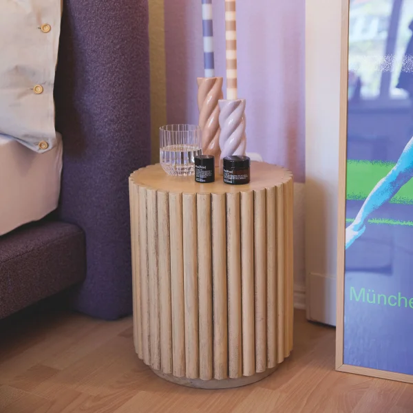 Tom Tailor Bijzettafel/Nachtkastje Loralie Mangohout, 34cm - Bruin,Hout,Naturel - Rond