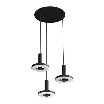 Tonone Beads 3 cluster hanglamp LED Ø56,1 zwart