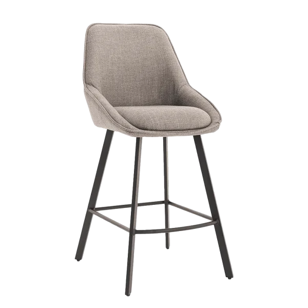 Tower Living Barkruk Borgo Geweven stof - Beige/Grijs