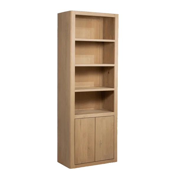 Tower Living Boekenkast Tenna Mangohout, 220 x 80cm - Naturel
