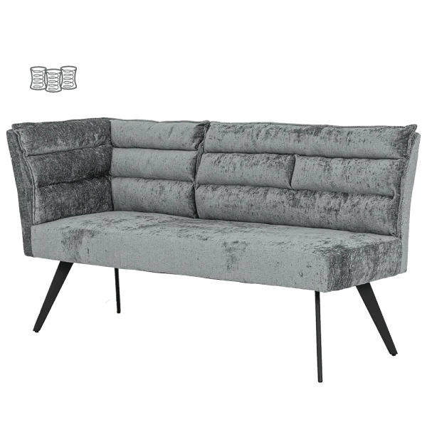 Tower Living Eetkamerbank Rosora Hoek Links, 160cm - Grijs