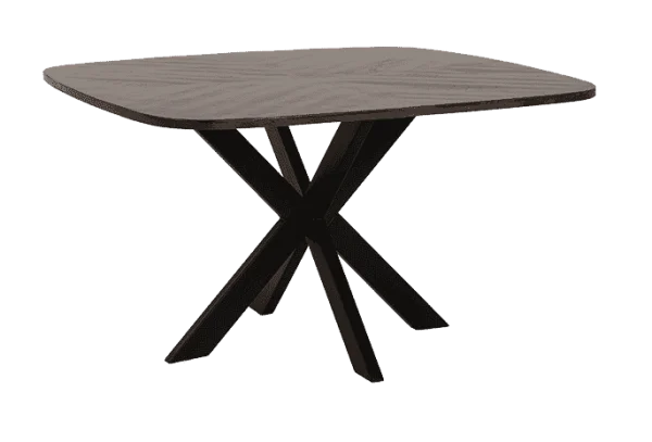 Tower Living Eettafel Silvi Mangohout, 130 x 130cm - Zwart - Ovaal