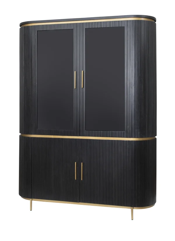 Tower Living Opbergkast Rivello Mangohout, 200 x 150cm - Zwart