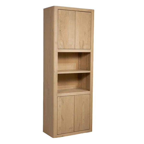 Tower Living Opbergkast Tenna Mangohout, Met 2 open vakken, 220 x 80cm - Naturel