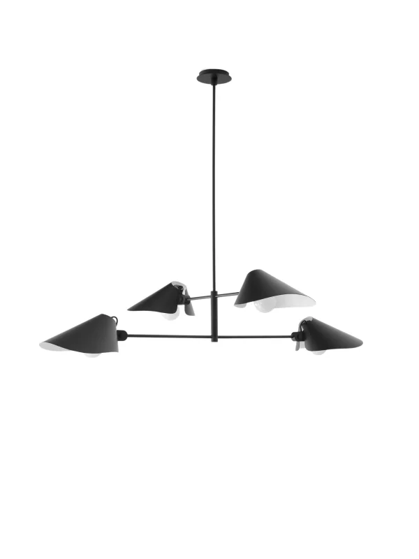 &Tradition Bonnet SC91, SC92, SC93 hanglamp - black - Hoogte 110 cm