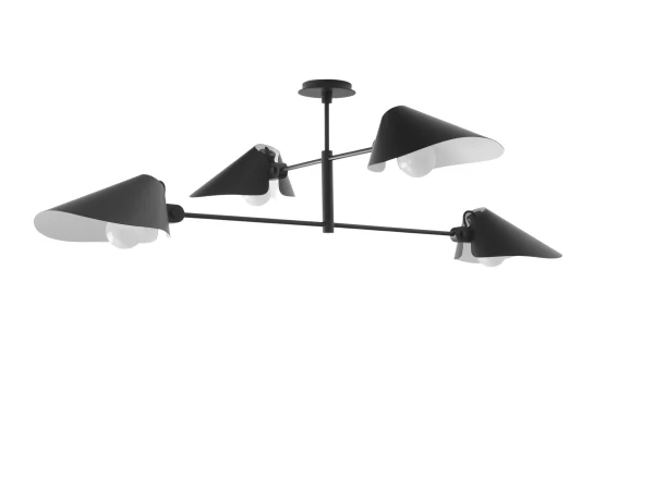 &Tradition Bonnet SC91, SC92, SC93 hanglamp - black - Hoogte 40 cm