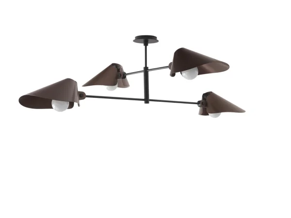 &Tradition Bonnet SC91, SC92, SC93 hanglamp - bronzed brass - Hoogte 40 cm