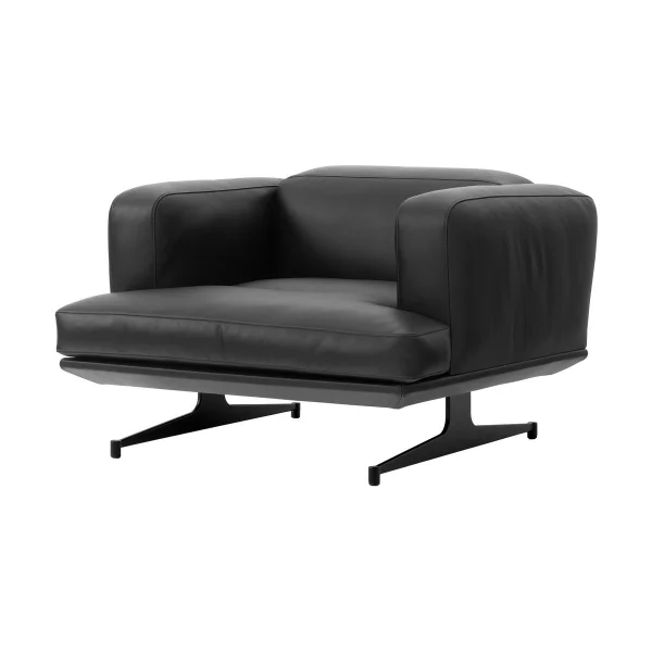 &Tradition Inland AV21 fauteuil Noble läder svart-warm black