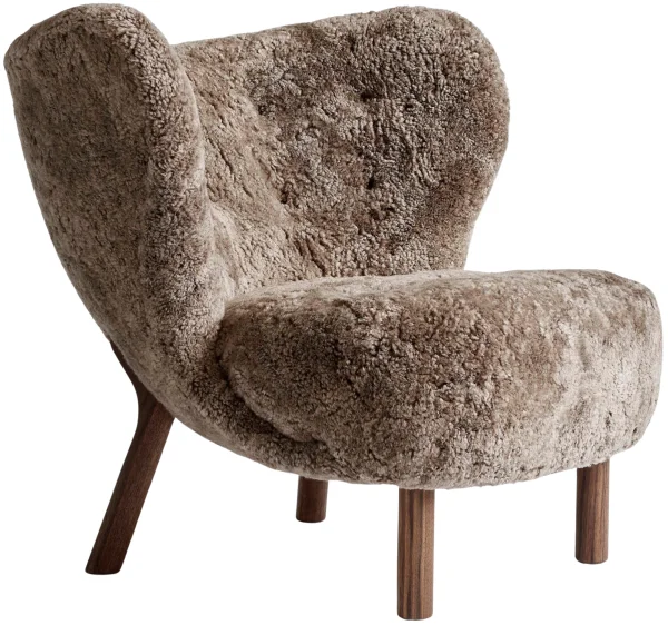 &Tradition Kleine Petra VB1 fauteuil - oiled walnut - sheepskin sahara