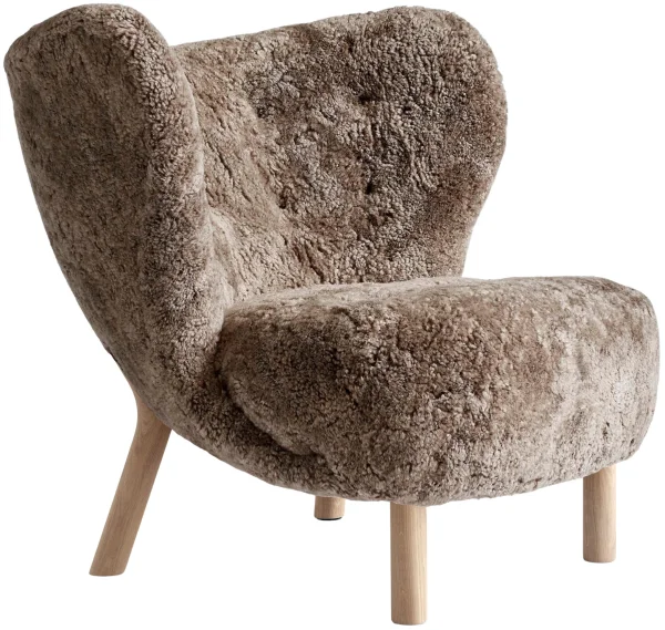 &Tradition Kleine Petra VB1 fauteuil - sheepskin sahara - oiled oak