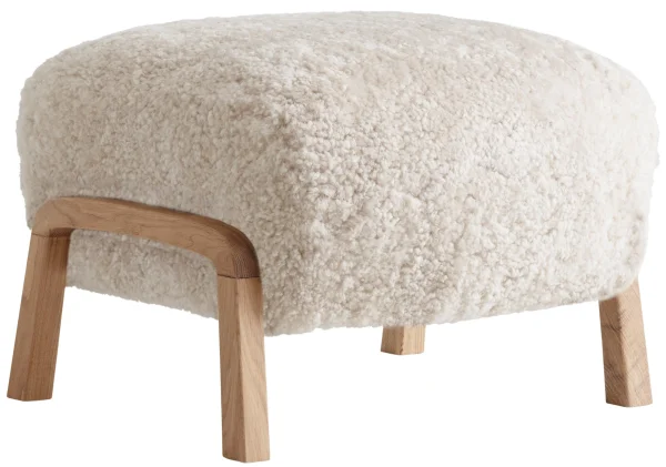 &Tradition Wulff ATD3 Poef - sheepskin moonlight - oiled oak