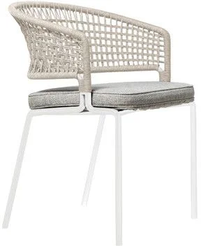 Tribù CTR Armleunstoel - Natté basalt 65 - white/linen