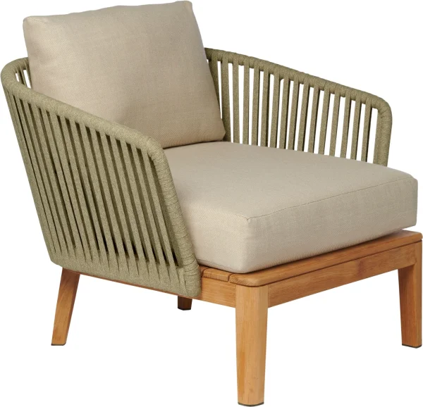 Tribù Mood Club Fauteuil - Linen clay B81 - teak/moss