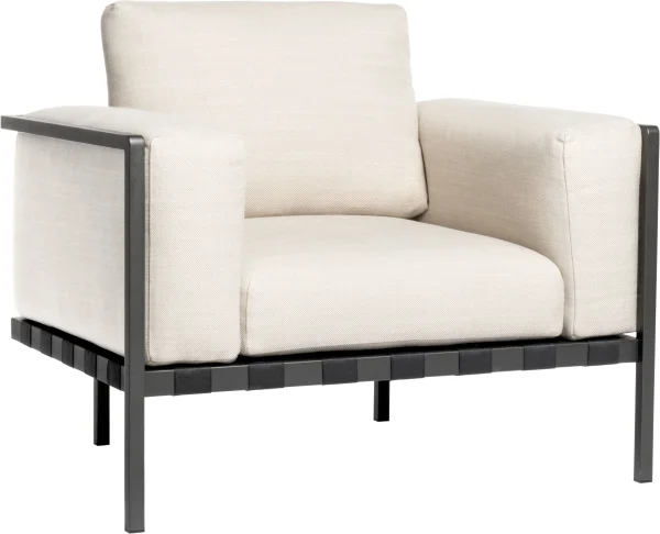 Tribù Natal Alu bank fauteuil - Natté silvergrey 69 - wengé