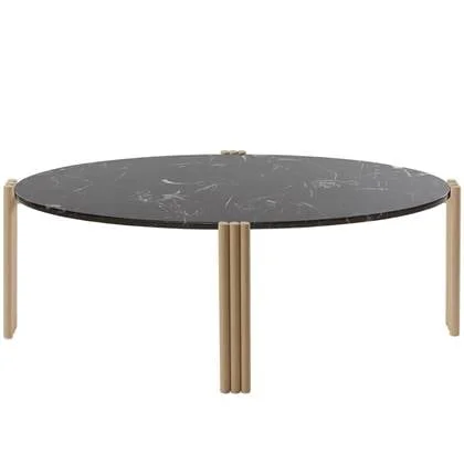 Tribus ovaal salontafel black|light sand