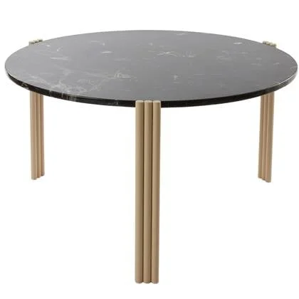 Tribus salontafel Ø80 black|light sand