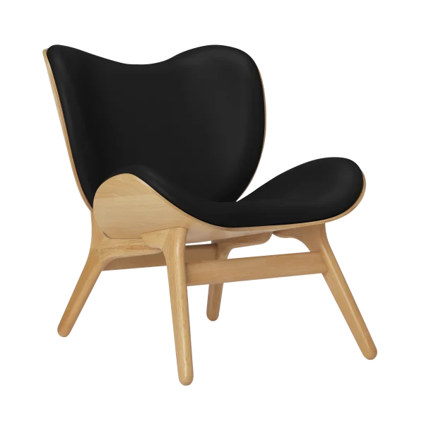 UMAGE A Conversation Piece fauteuil - eiken - Leder Hope black