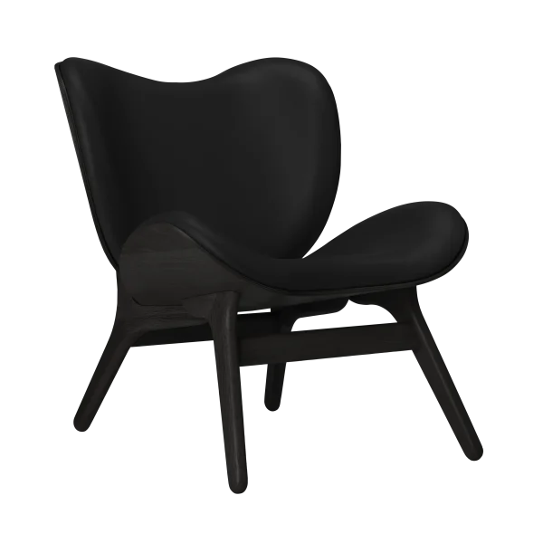 UMAGE A Conversation Piece fauteuil - eiken zwart - Leder Hope black