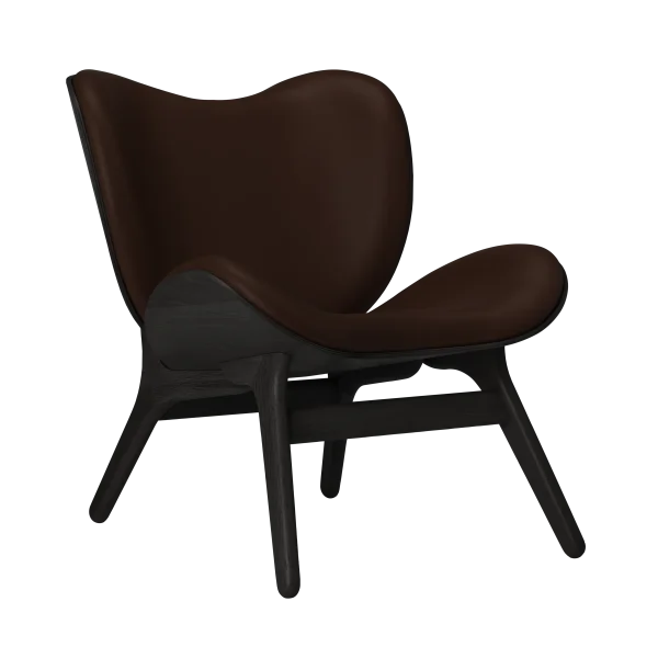 UMAGE A Conversation Piece fauteuil - eiken zwart - Leder Hope brown