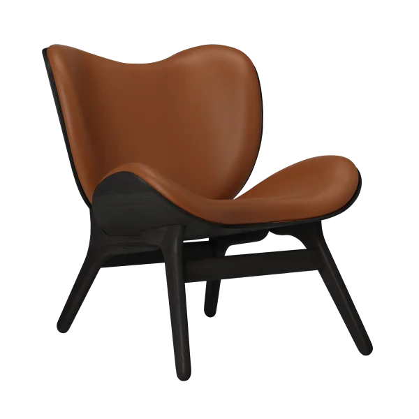 UMAGE A Conversation Piece fauteuil - eiken zwart - Leder Hope cognac