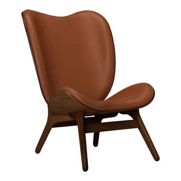 UMAGE A Conversation Piece Highback Fauteuil - eiken donker - Leder Hope cognac